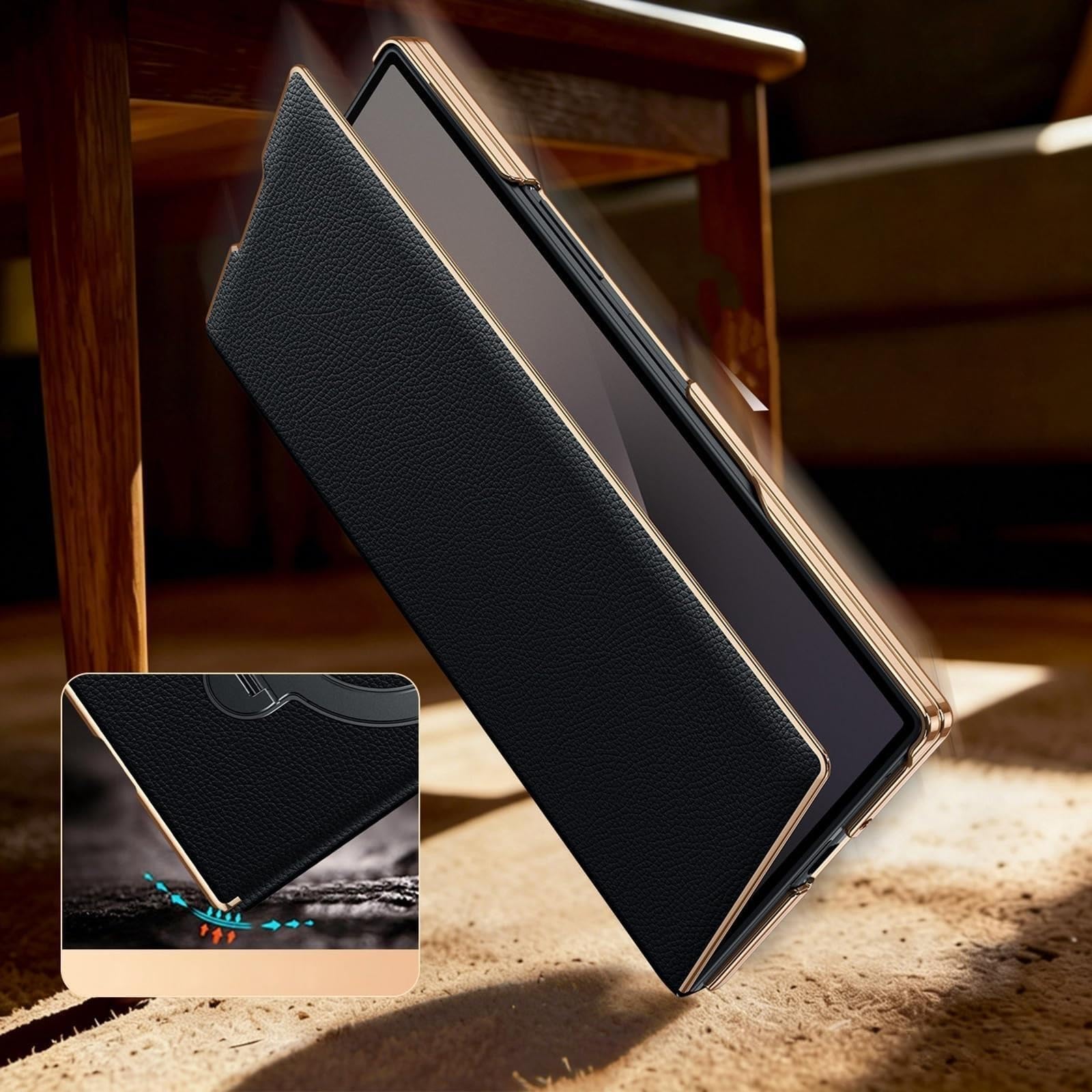 Etui do Samsung Galaxy Z Fold 8 Ultra, powłoka z prawdziwej skóry