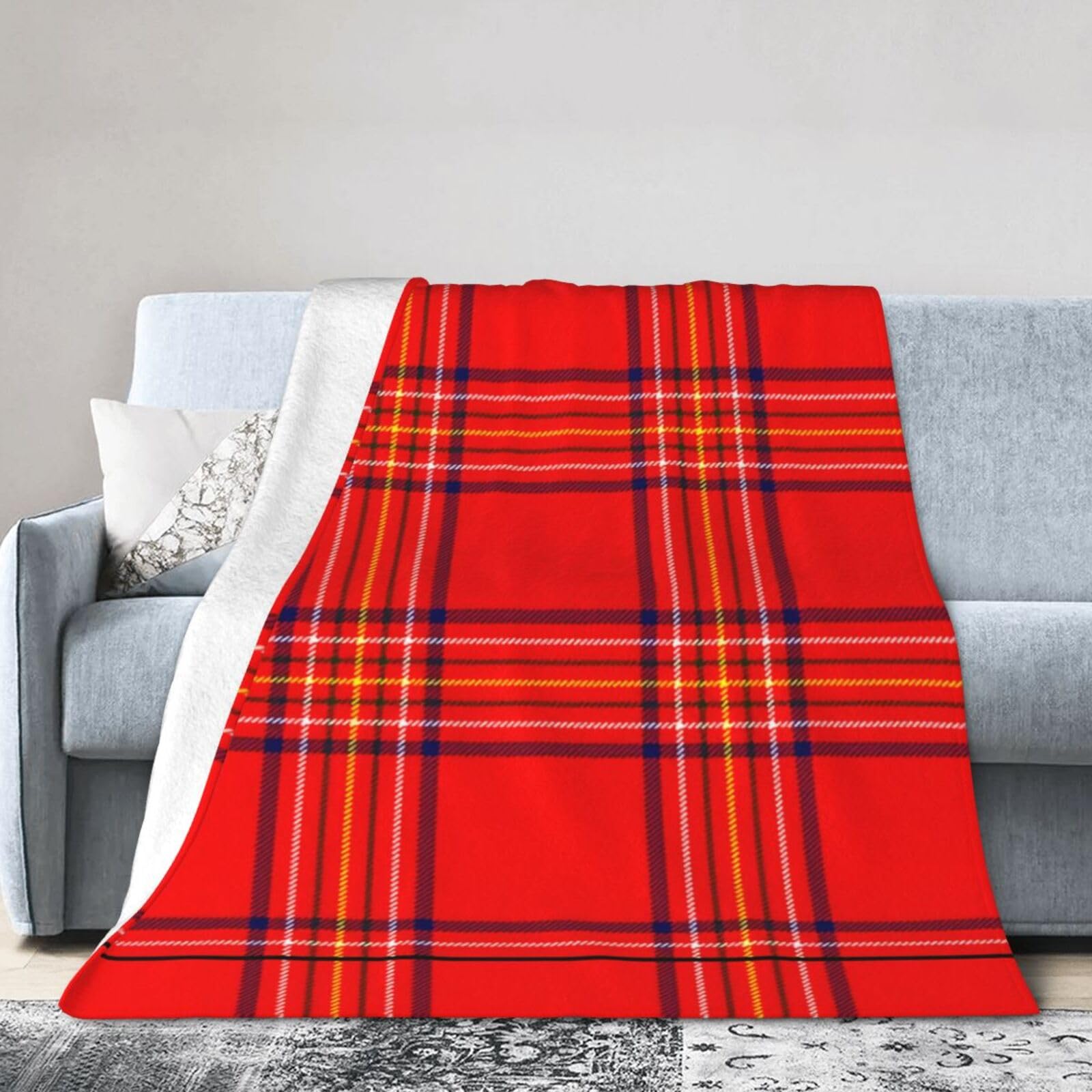ERTDFXCV Clan Burnett Tartan Blanket 60"x50"