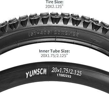Amazon | YunSCM 2本セット,20 2.125 タイヤ 超耐久,20x2.125 57-406