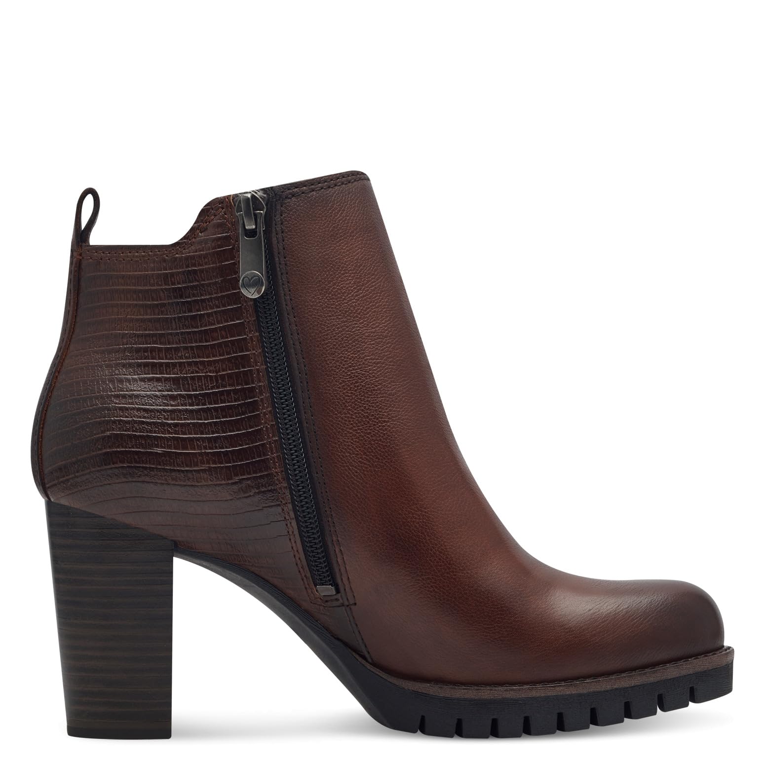 MARCO TOZZI Damen Stiefeletten mit Absatz mit Lederanteil Elegant