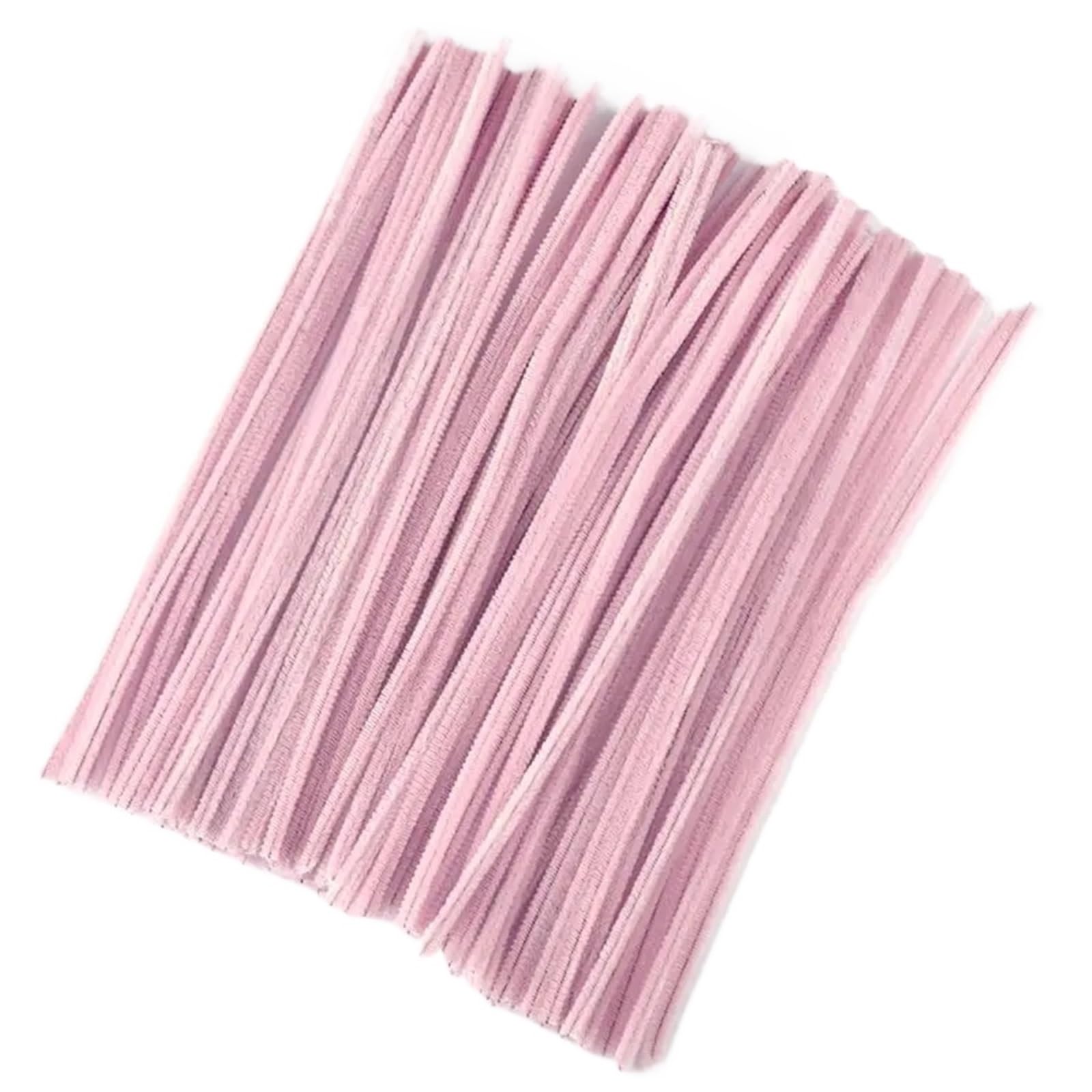 Tiges de Chenille, 200/300/500 pièces, fil, bande, tissu feutré multicolore, fournitures bricolage faites à la main Pour DIY Artisanat(Pink,300pcs)