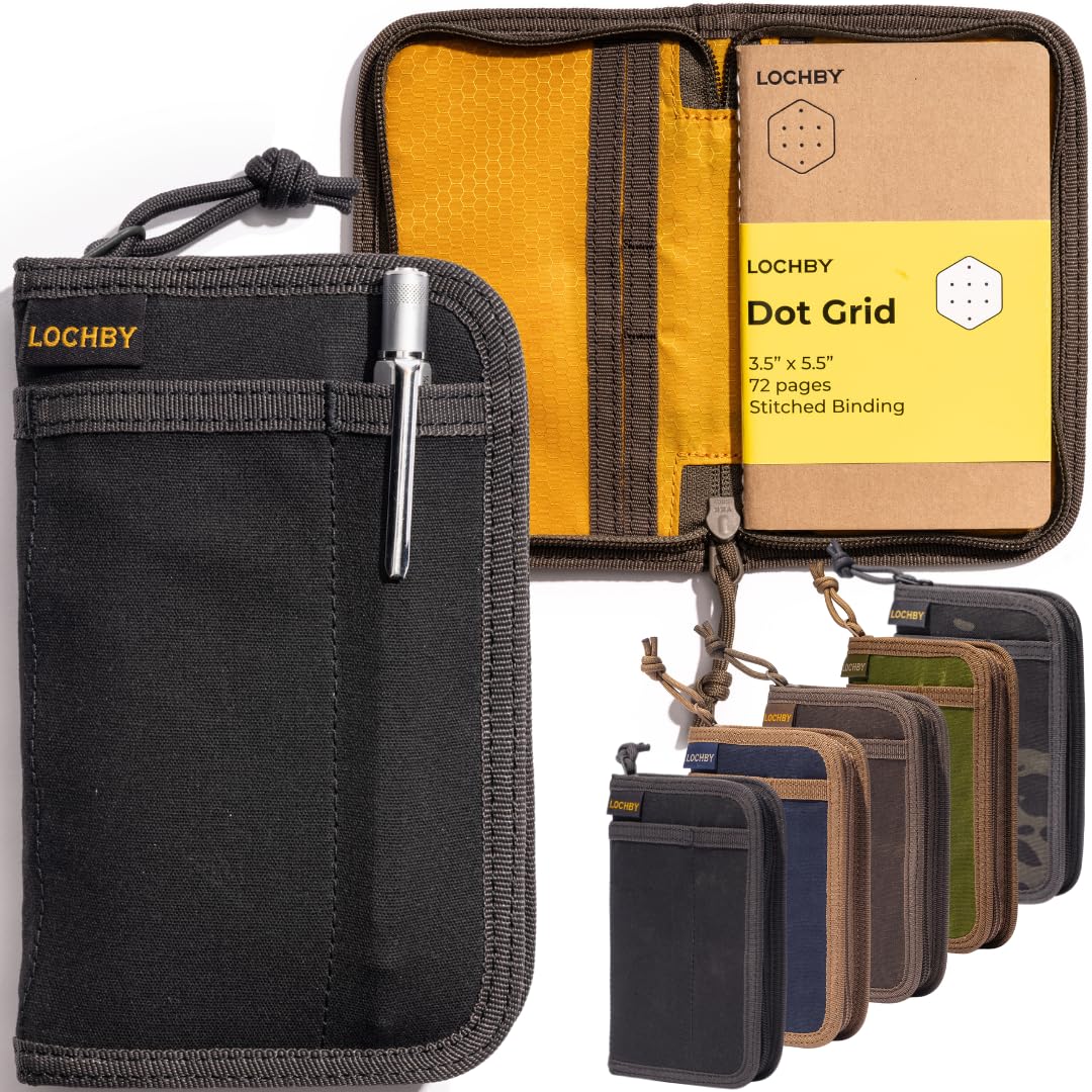 LOCHBY® Pocket Journal | Tomoe River 3.5" x 5.5" Notebook | Waxed Canvas | Ideal for Travelers & Daily Use, Fits Field Notes, Moleskine Cahier