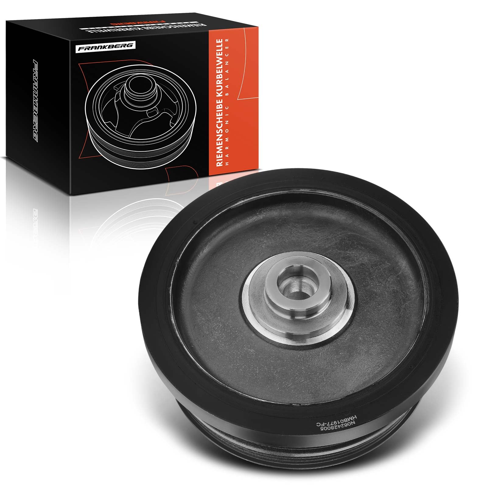 Frankberg Riemenscheibe Kurbelwelle Kompatibel mit 1er E87 3er E46 3er E90 3er Cabriolet E46 3er Touring E46 5er E60 5er Touring E61 X3 E83 Replace# 11237805696