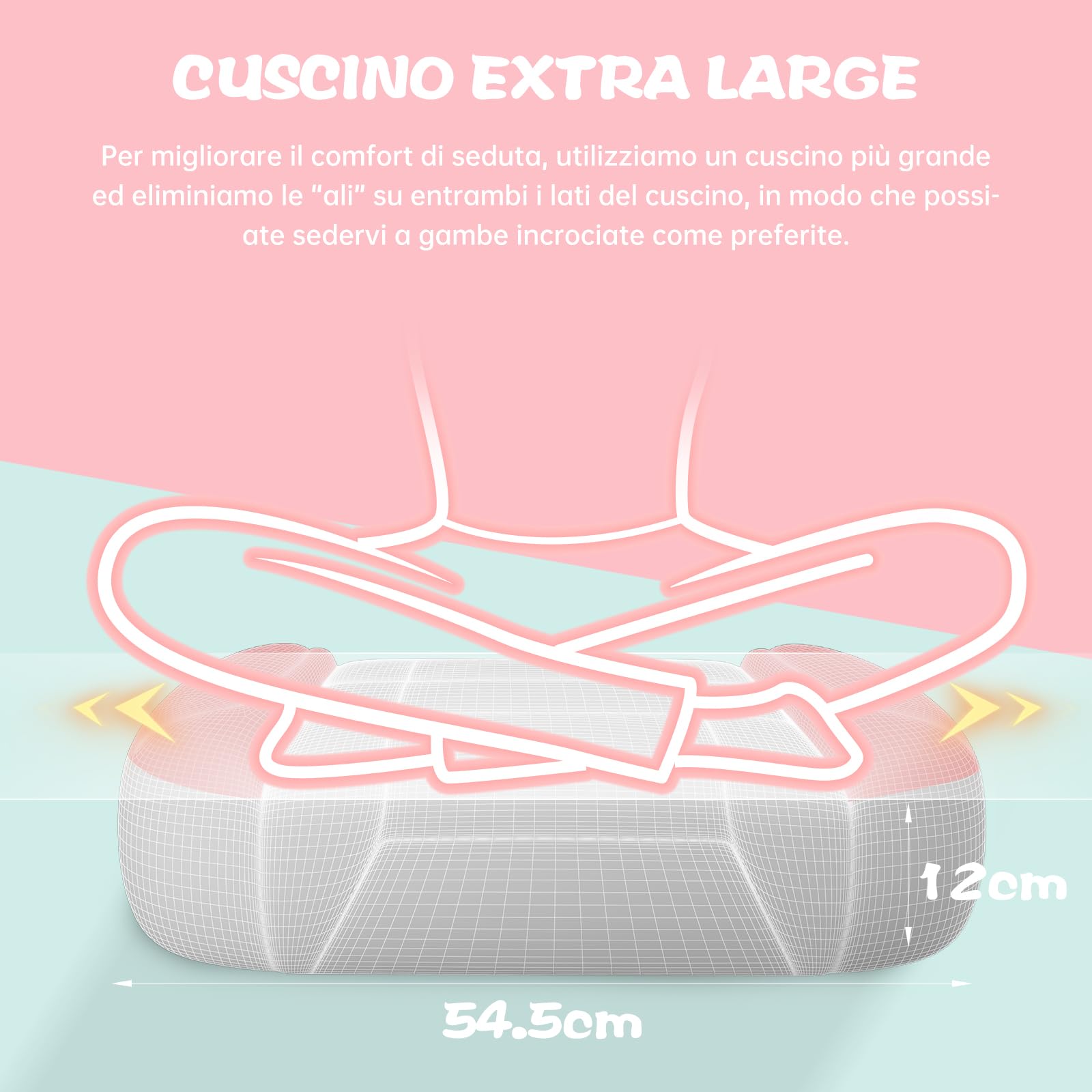 PZDO Sedia Gaming Rosa con Decorazione Rimovibile, Ergonomica Sedia da Ufficio Imbottita Kawaii Poltrona da Gaming PC con Poggiapiedi, Adolescente, Ragazza, Adulto, Regalo (Rosa-Bianco)