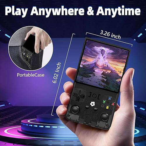 Miniatura 6 de R36MAX - Consola de juegos de mano retro, pantalla IPS de 4.0 pulgadas 720 x 720, juego clásico integrado, batería de 4000 mAh consola de juegos