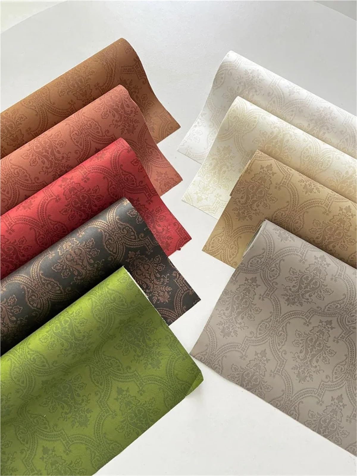 Papier do pakowania prezentów kwiatowych, Papier do pakowania prezentów 60 cm x 6 jardów Wielokolorowy(Grey-brown)