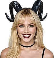MOSTORY Detachable Devil Goat Sheep Horns Headband for Adult Cosplay, Halloween, Renaissance Fairs & Photoshoot