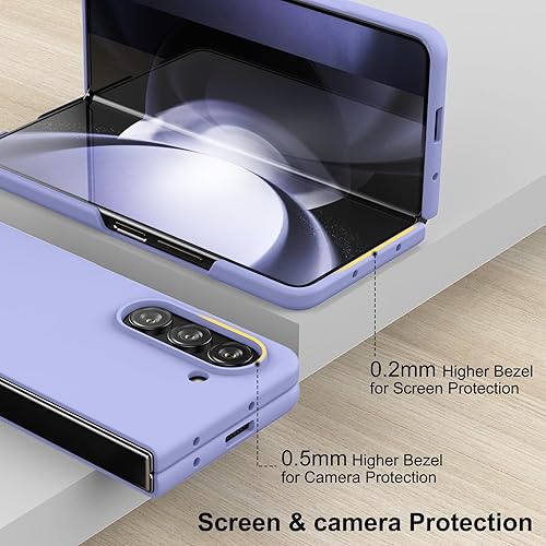 Miniatura 7 de Foluu Funda delgada para Samsung Galaxy Z Fold 5, con protector de pantalla frontal integrado, funda protectora de policarbonato mate ultradelgada