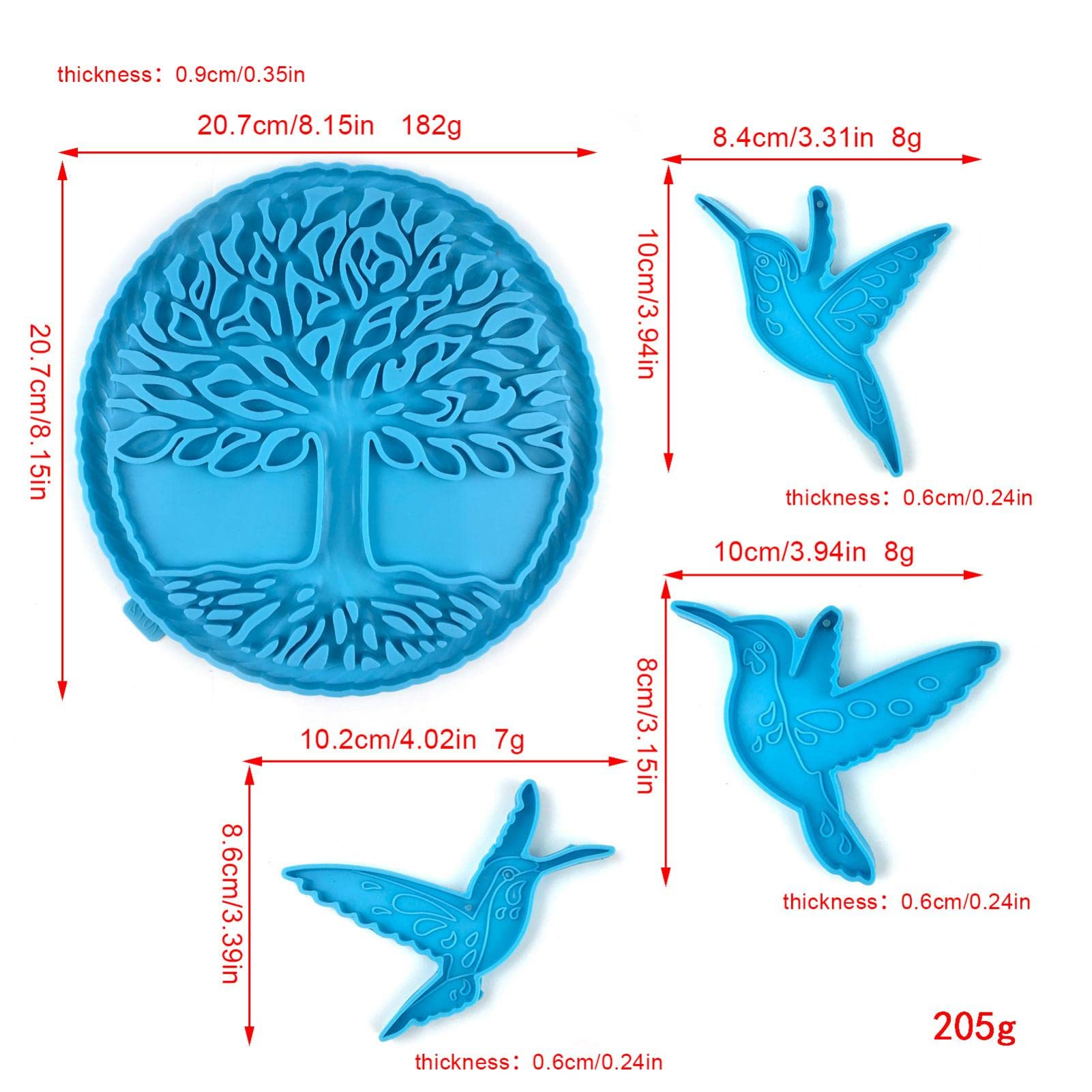 Moule En Silicone Mural Arbre De Vie, Moules En