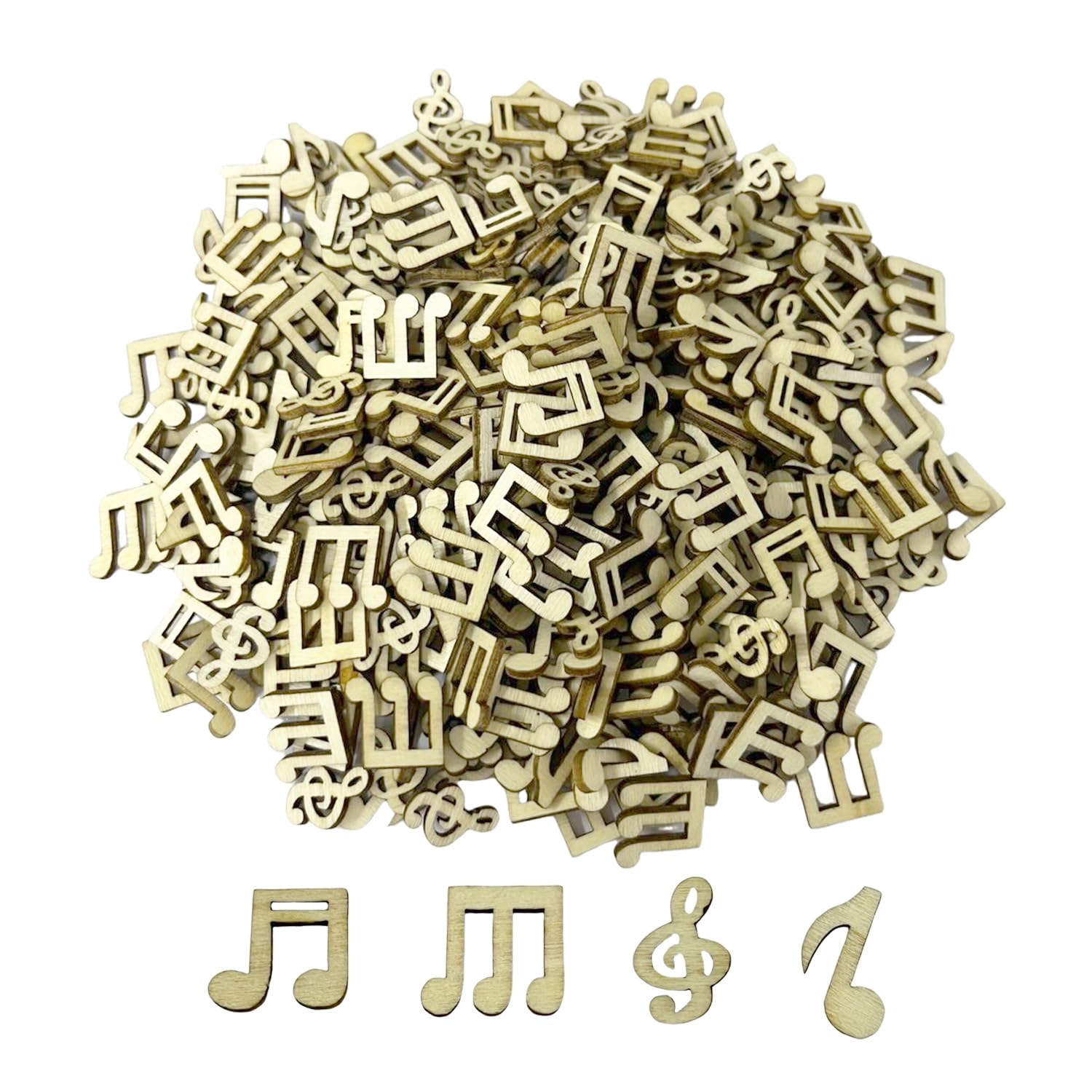Rnskfg Wooden 300 Music Symbols, Creative Handmade Artwork, Concert Decoration Accessories, Party Desktop Ornaments.