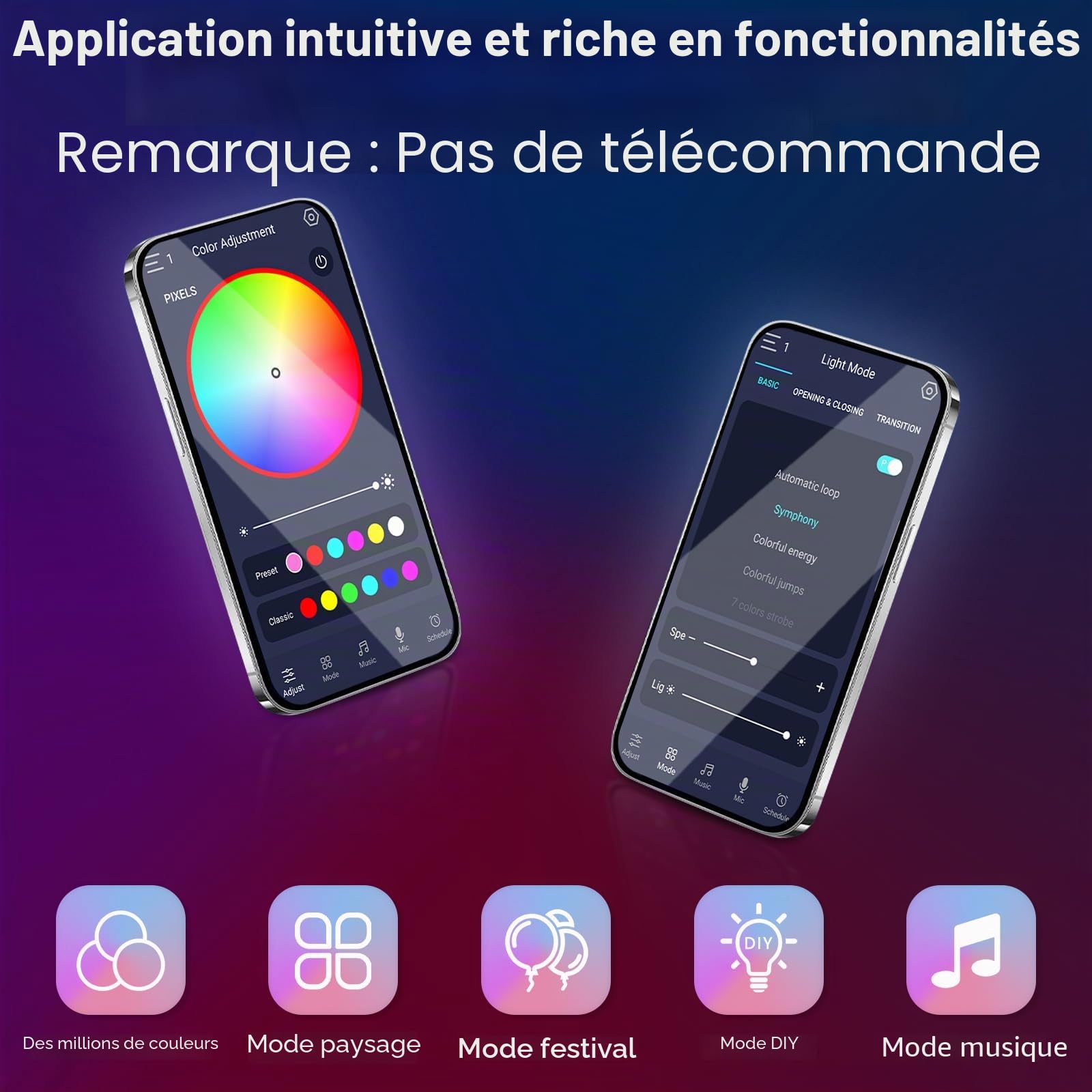 Bande LED Néon RGB-IC, Ruban LED Bluetooth 5V pour Mur, Bande Lumineuse Extérieure, Contrôle via Application, Synchronisation Musicale, Idéal pour Décoration de Salle de Jeux (10m RGBIC)