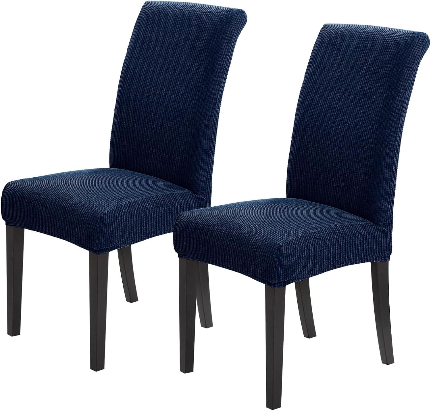 FunBlast Chair Covers - Universal Jacquard Chair Cover, Short Dining Chair Cover, Elastic Stretch Removable Washable Dining Chair Cover Protector Seat Slipcover (Navy Blue, Pack of 2) (B0D926GPGW) Amazon Price History, Amazon Price Tracker