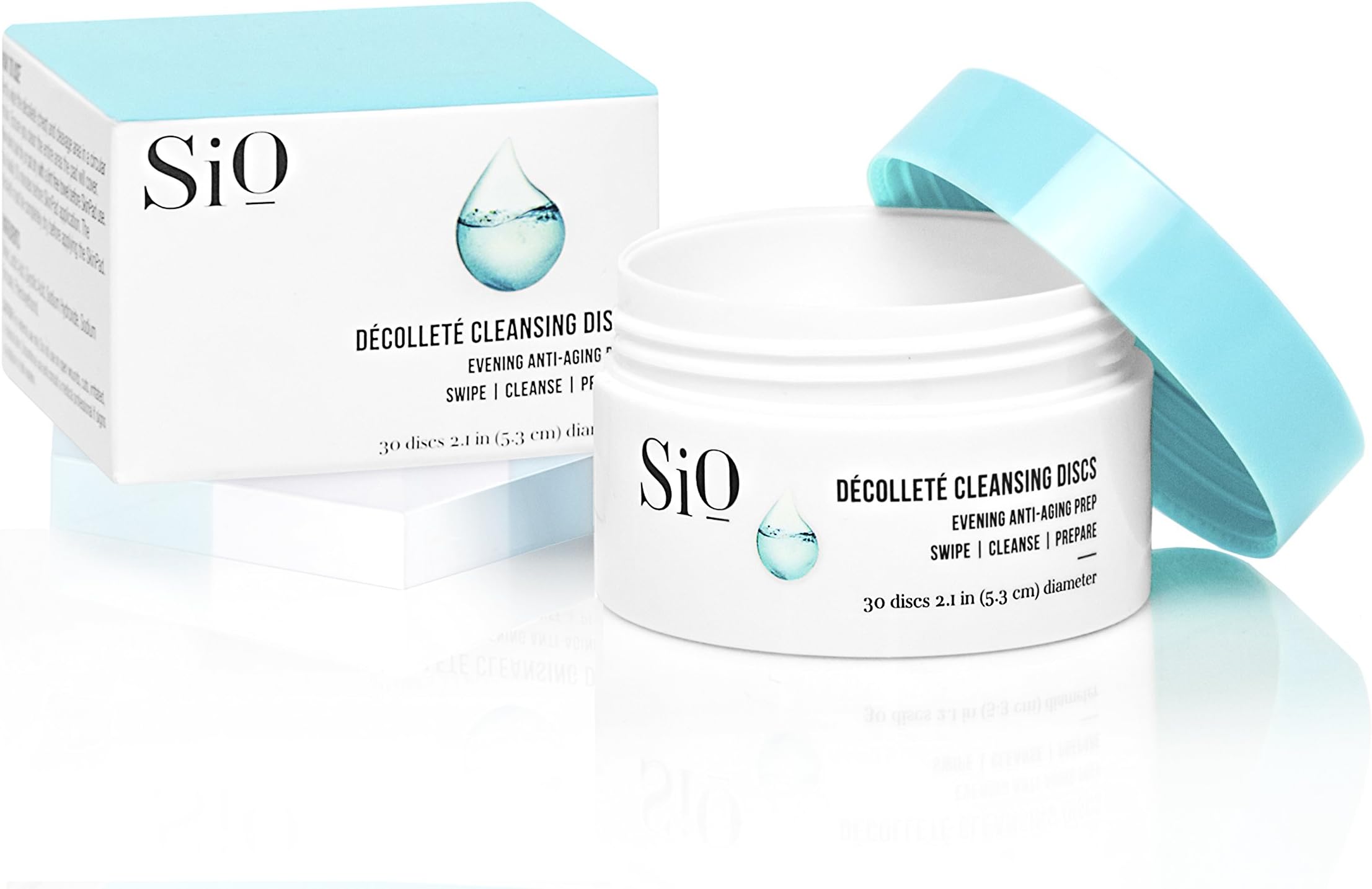 SiO Beauty Chest Cleansing Discs | Evening Gentle Exfoliation Pads For Cleavage, Neck & Decollete Skin