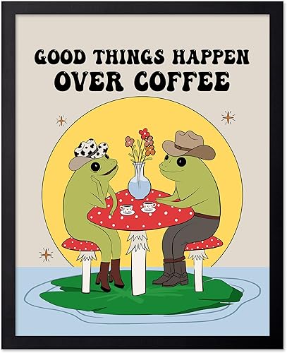 Miniatura 72 de Poster Master Póster con texto en inglés «You Are Exactly Where You Need To Be», impresión retro de rana, arte musical, arte de hongos, arte de cita