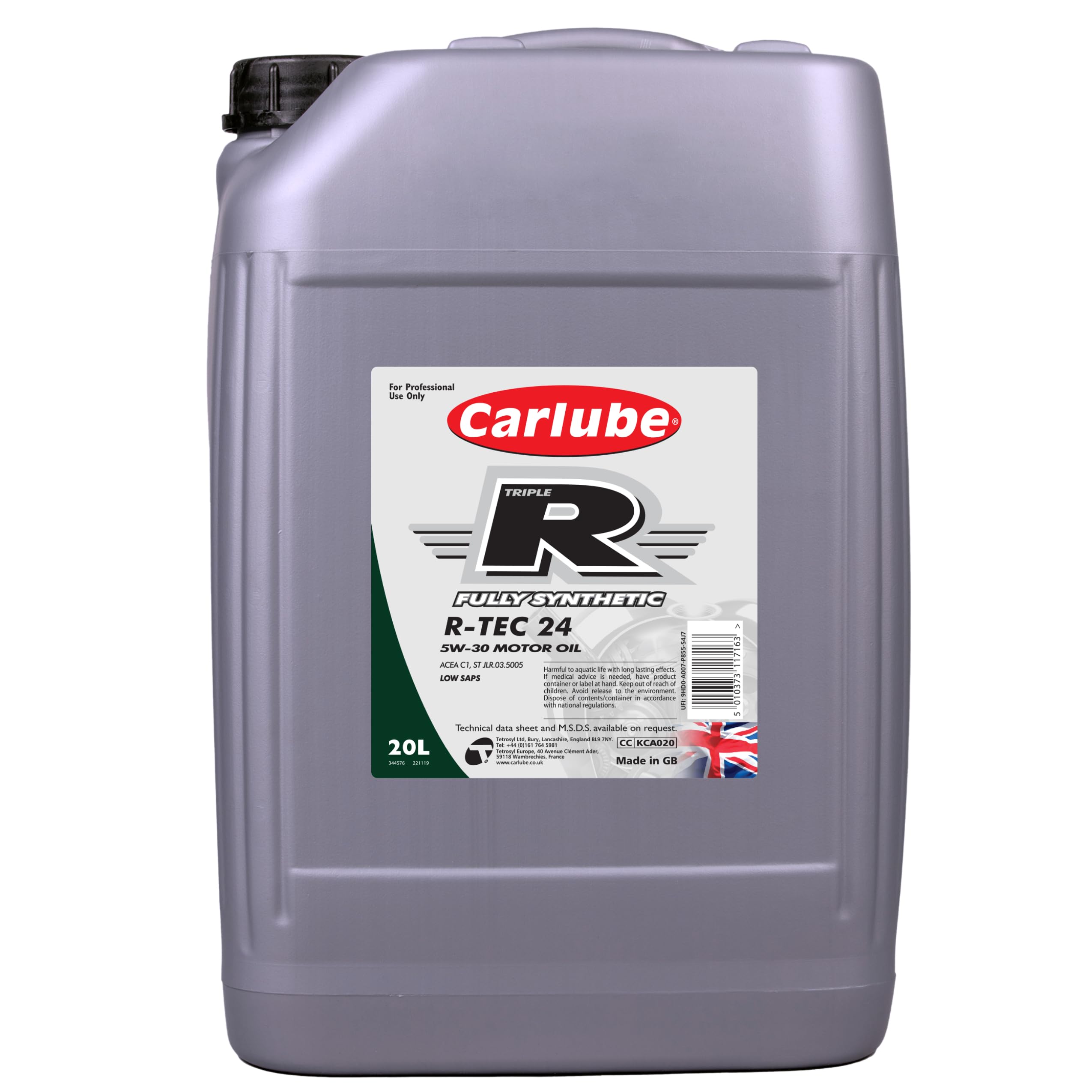 Carlube Triple R 5W-30 C1 Fully Synthetic Engine Oil R-Tec 24 20L