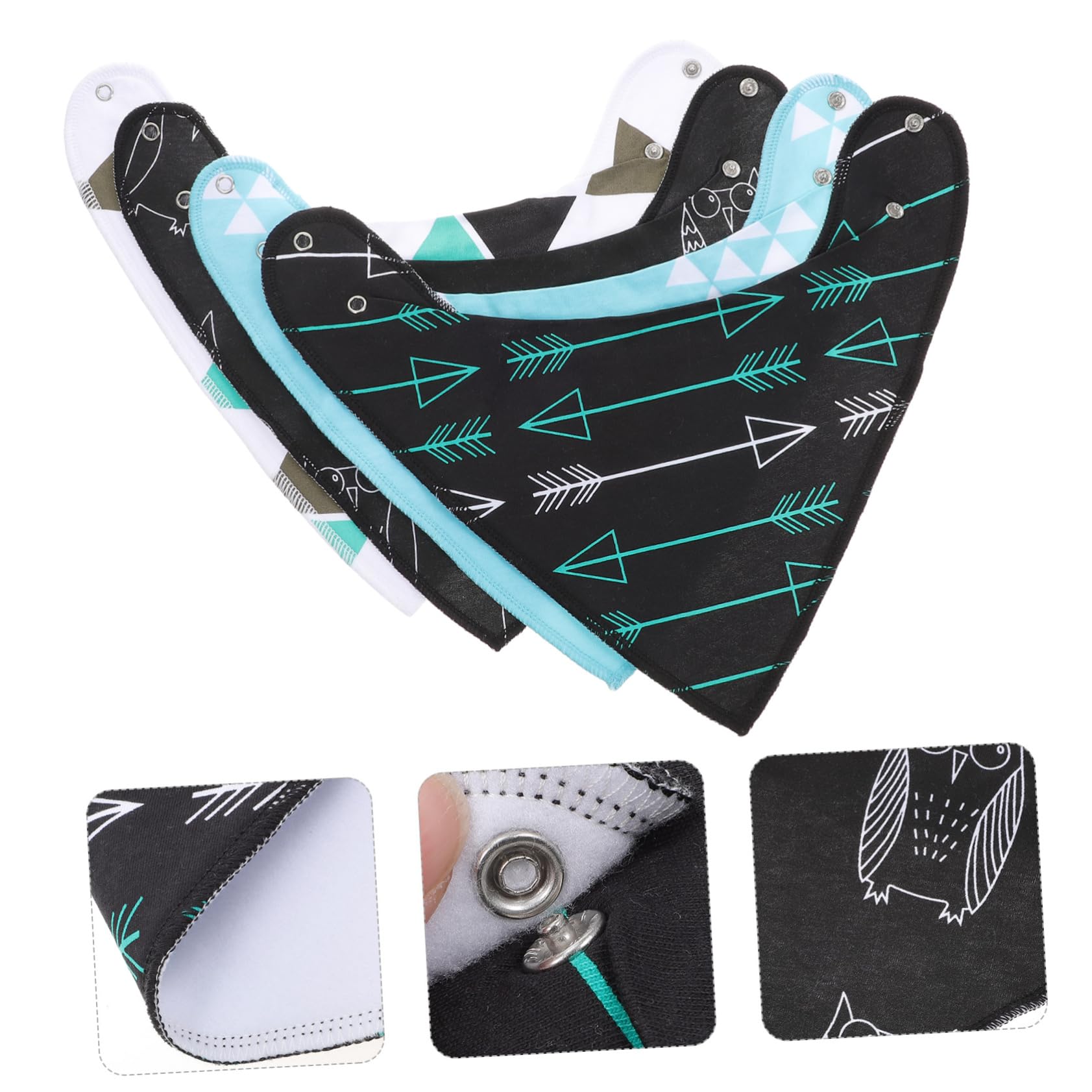VICASKY 12piezas Baberos De Algodón Impermeables Para Bebés De Baberos Bandana Para Alimentación y Saliva Perfectos Para Recién Nacidos y Bautizos
