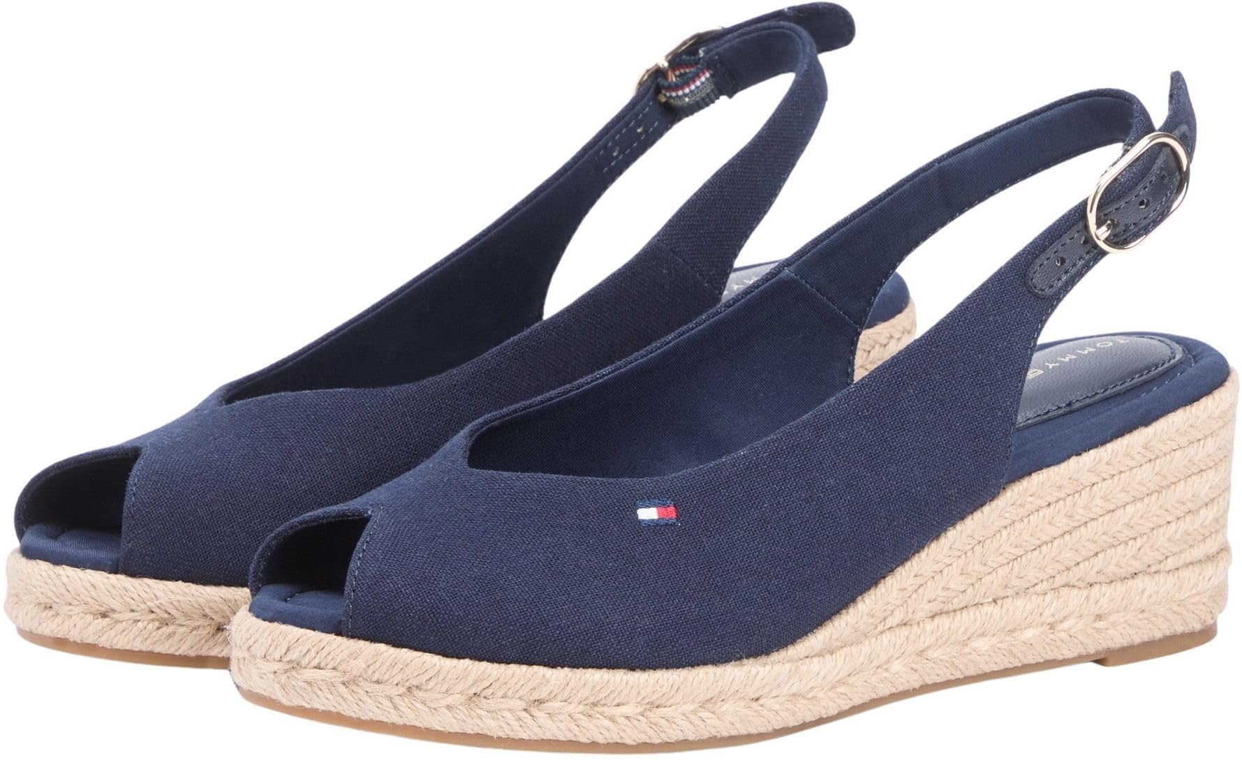 Tommy Hilfiger Mid Wedge Espad Slingback Fw0fw09228 Espadrillas ZeppaDonna