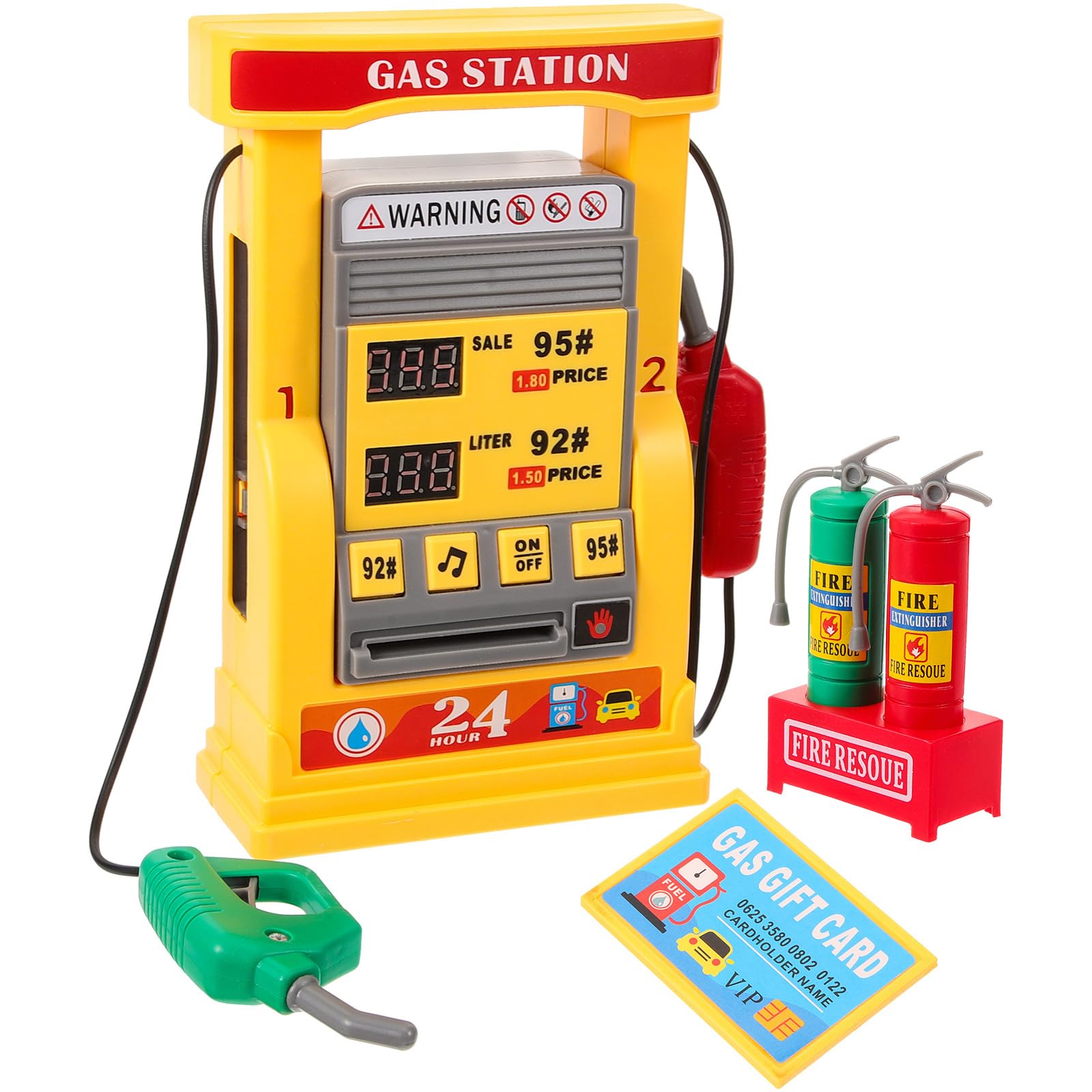 TOYANDONA 1 juego de juguete de la estación de servicio de juguete con bomba de gasolina para niños Juego de estación de servicio juguetes Modelos de modelo de bricolaje