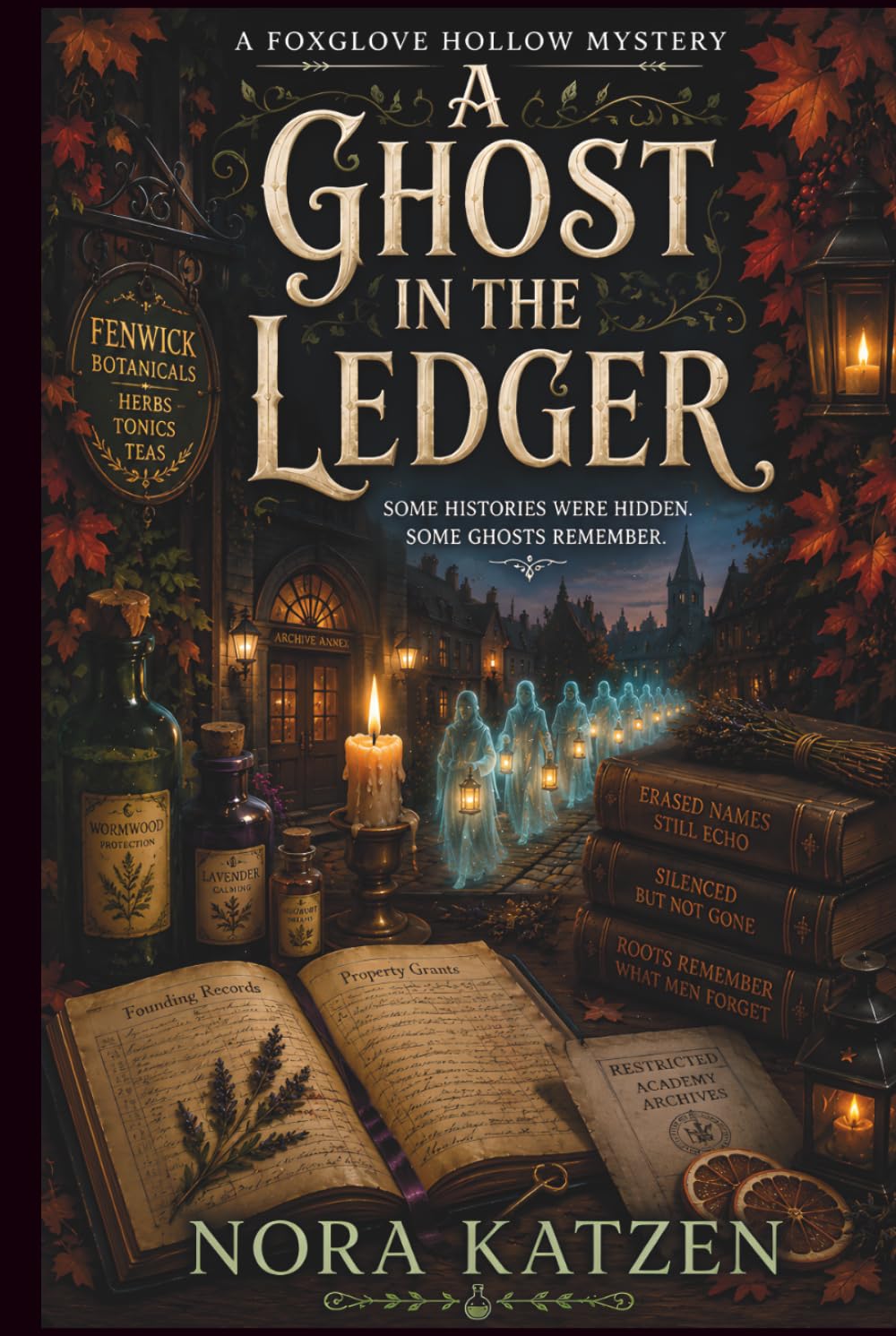 A Ghost in the Ledger: A Cozy Paranormal Mystery of Hidden Records, Ghost Echoes, and Hedge Witch Secrets (The Foxglove Hollow Mysteries)