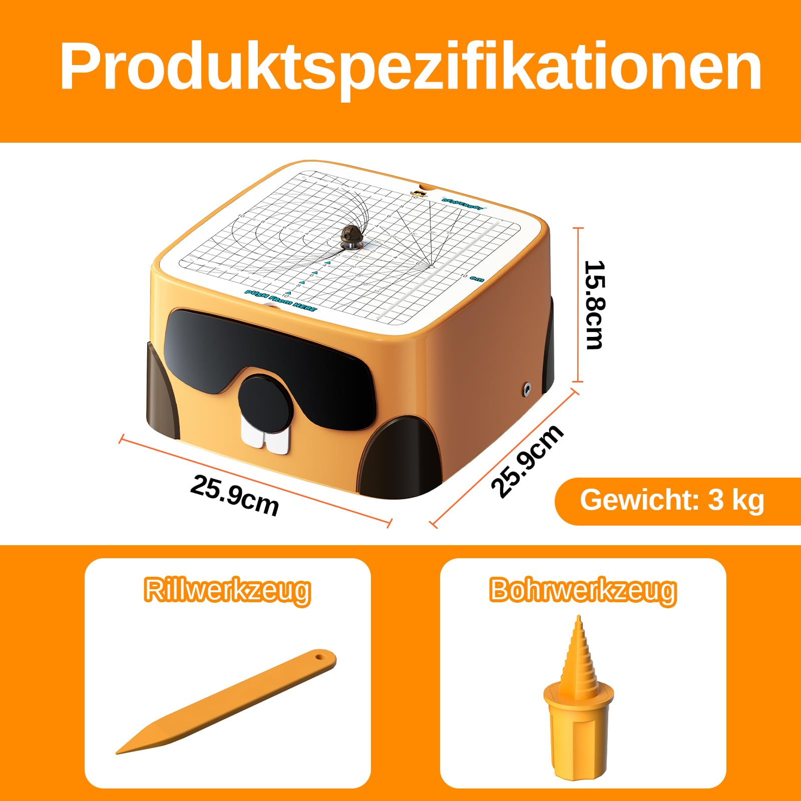 SainSmart BEAVERBOT Kartonschneider für Kinder – Sicheres DIY-Bastelset für Jungen & Mädchen ab 3 Jahren, Pädagogisches STEM-Kreativspielzeug, Klingenloses Papierwerkzeug für Bastelprojekte