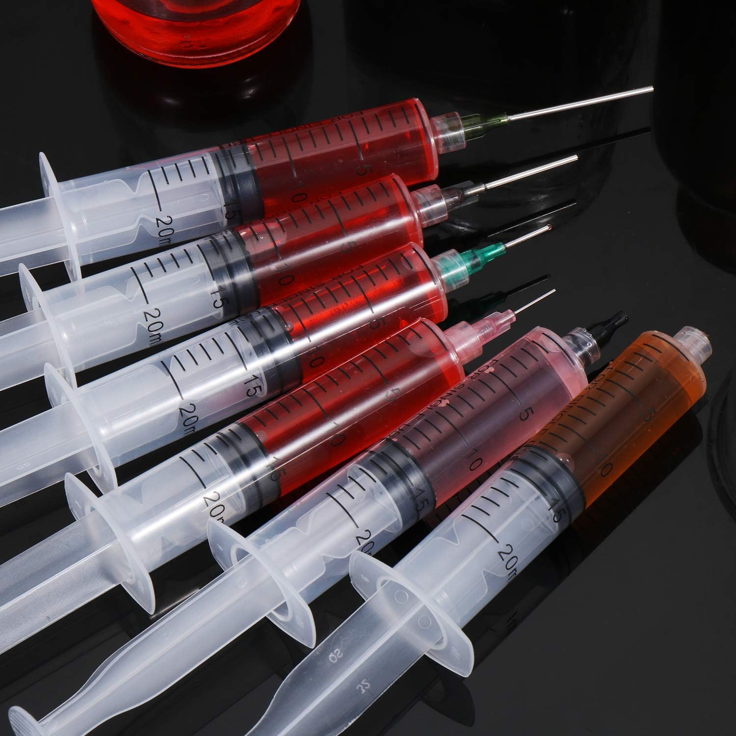 12 Pack Industrial Syringe with Blunt Tip Needle and Storage