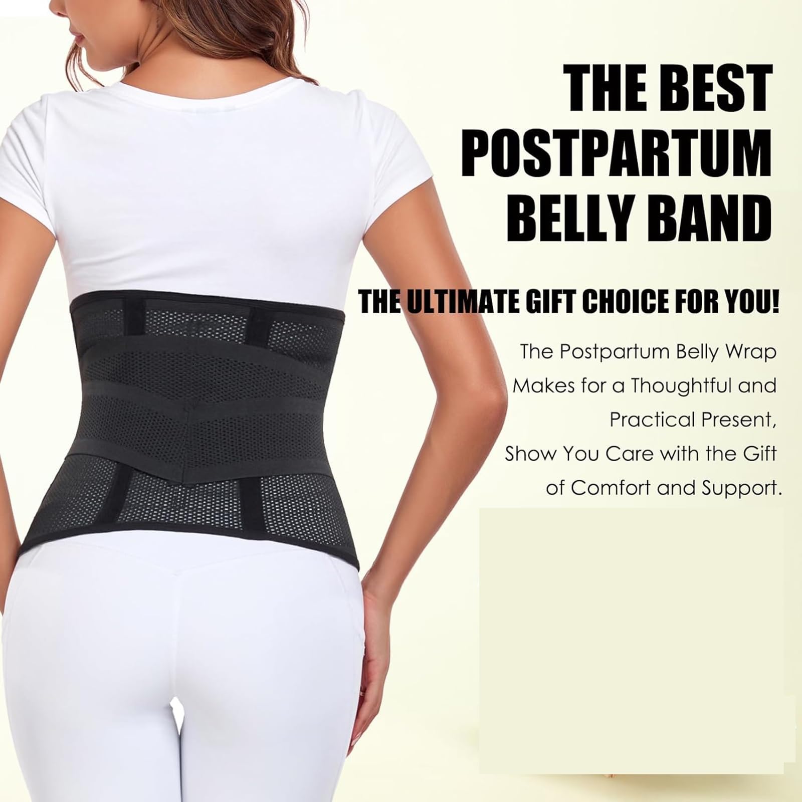Postpartum Belly Belt, Postpartum Belt, Abdominal Belt, Cesarean Section Recovery Support Belt ，stomach Wrap Postpartum(Beige,Large)