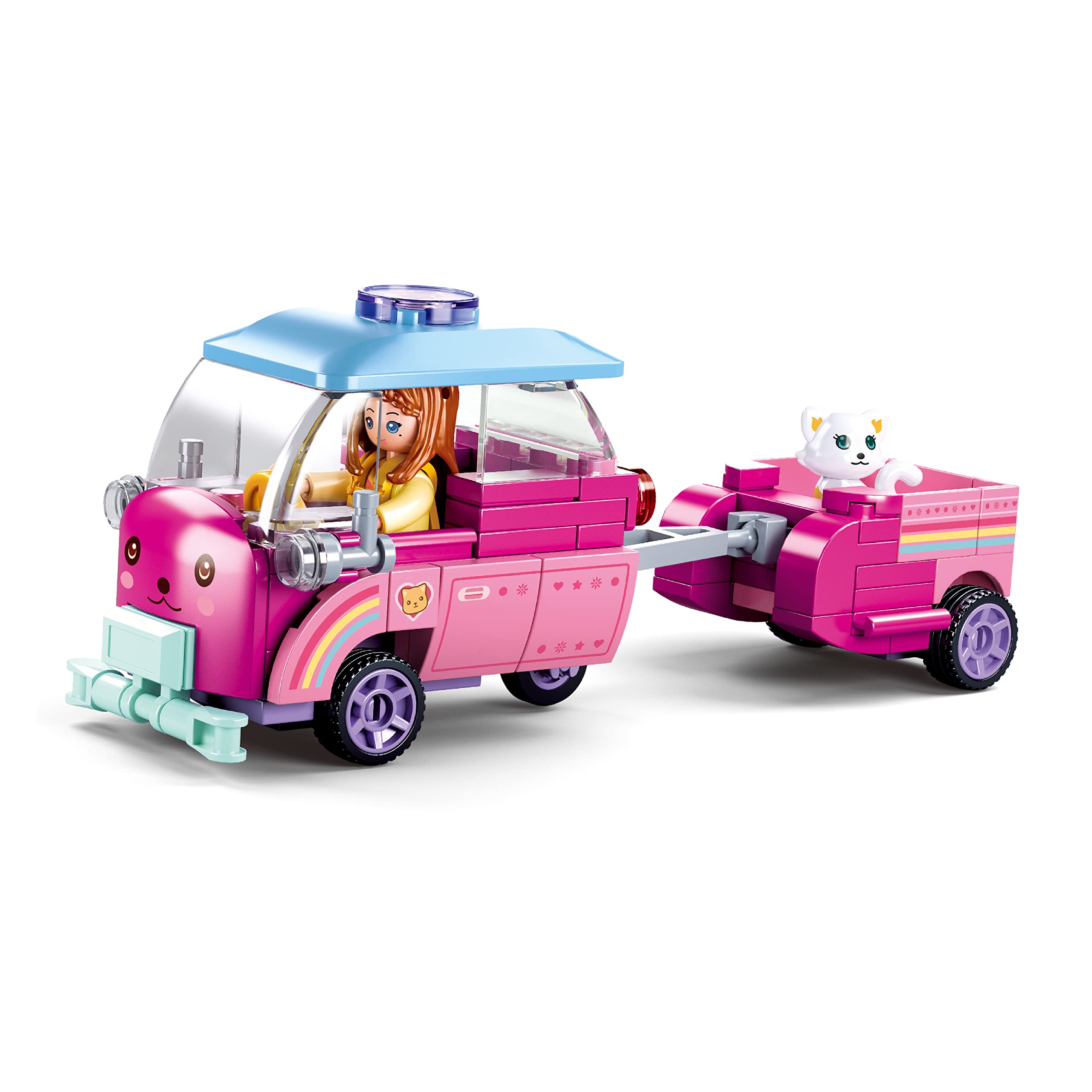 Sluban Girls Dream-Pet Car Building Blocks Kit for Kids - Creative Construction Set with 116 Pieces Educational STEM Toy, BIS Certified Building Kit and Gifts for 6+ Year Old Girl (B0B4WJ4MMX) Amazon Price History, Amazon Price Tracker