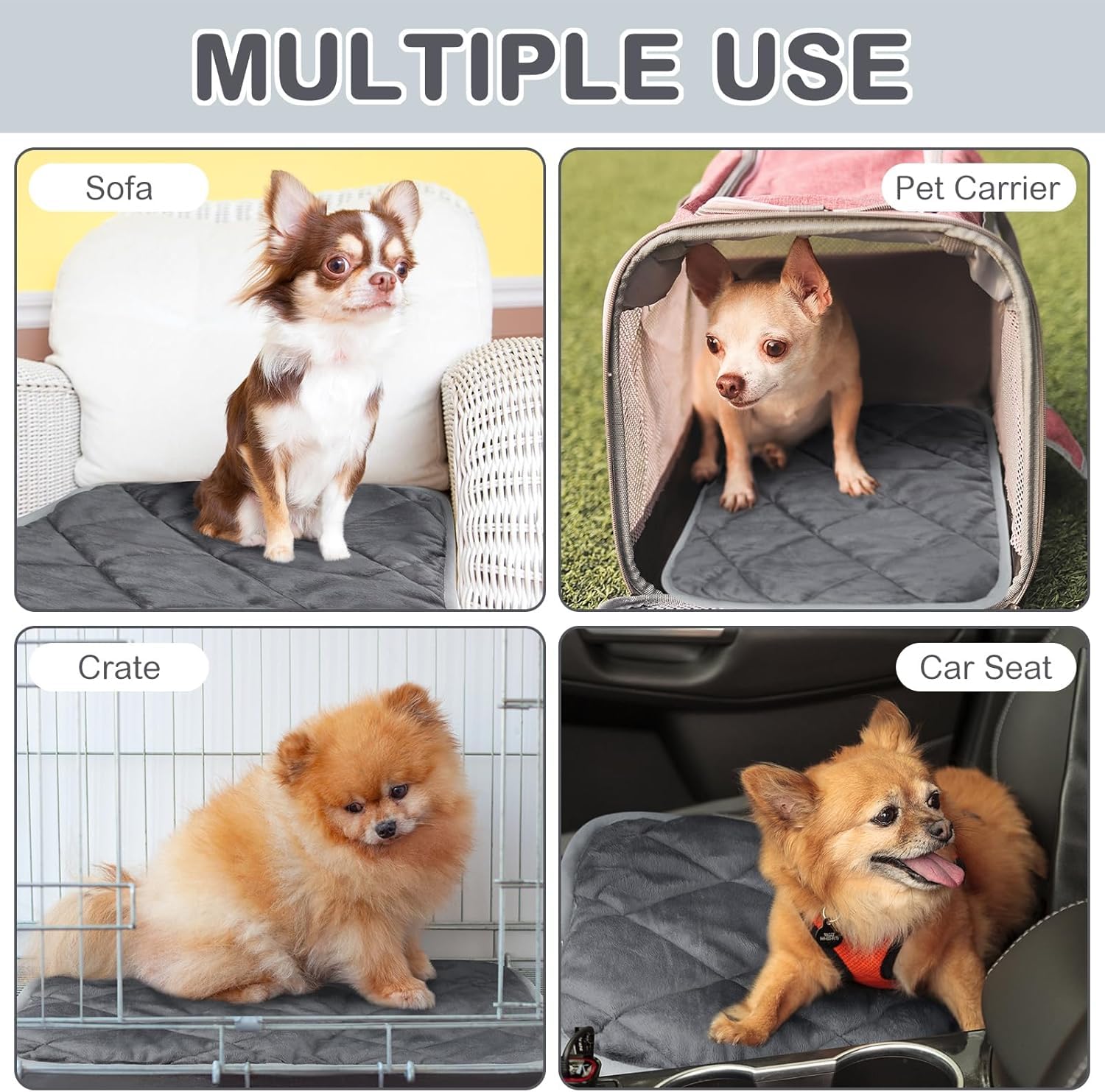 Thermo Vital Hundematte, Wärmematte Katze, Selbstheizende Decke Katze, Thermo Vital Hunde Matte, Selbsterwärmende Mattes, rutschfest und Waschbar (Grün, XL)