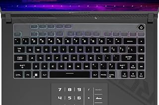 Saco 16-inch Keyboard Cover for ASUS ROG Strix G16 – Fits G614PH, G614PM & G615LP Models | Ultra-Thin Silicone Protector Skin for Laptop Keyboard