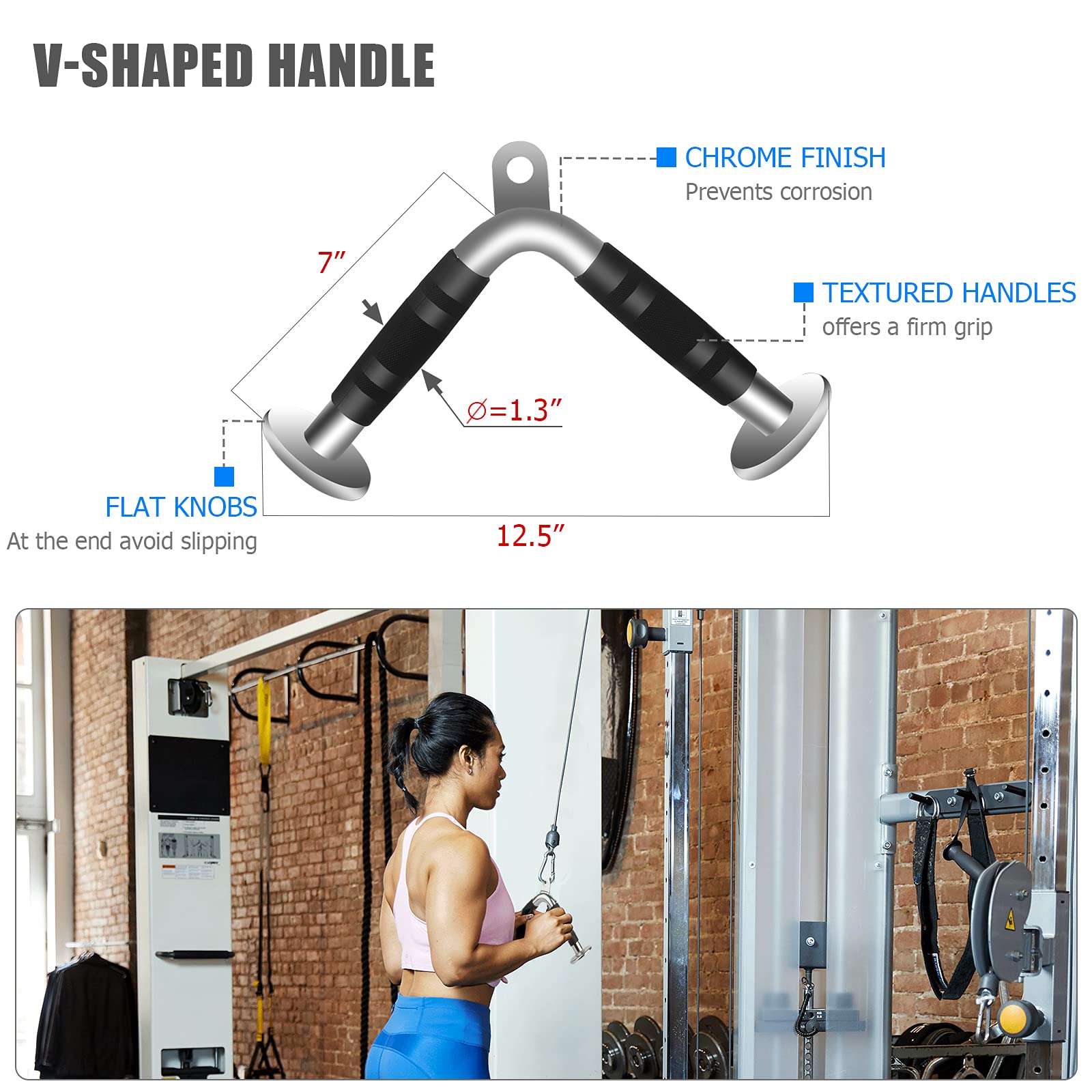 Gyermek Triceps Pull Down Attachment Combo LAT Pulldown Attachment