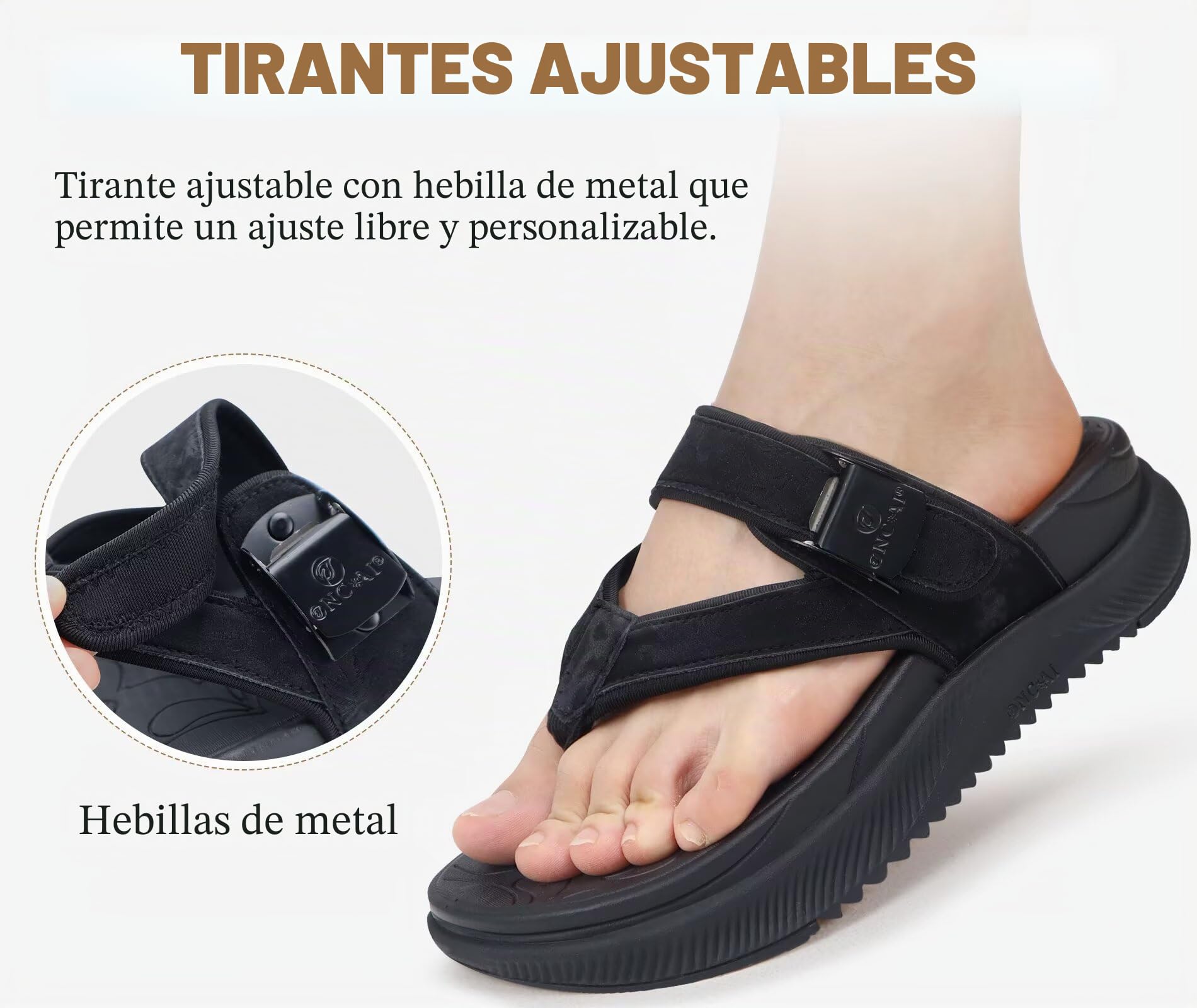 ONCAI Plataforma para Mujer Chanclas Verano Playa Elegantes para Female Sandalias Gruesas de Moda para Caminar y Suelas de Goma Para Exteriores
