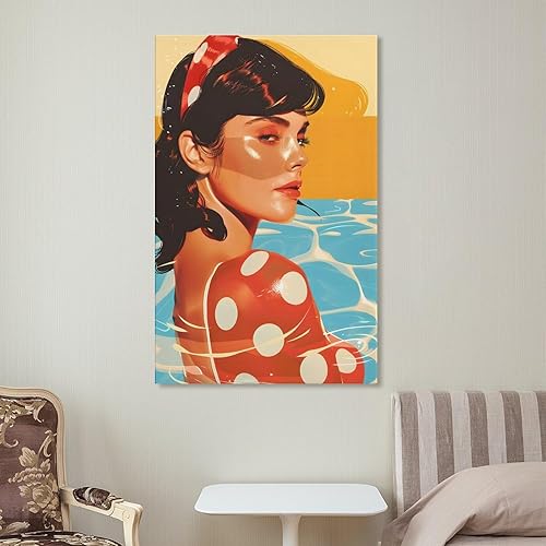 Miniatura 7 de Lienzo retro para sala de estar, póster de belleza retro de los años 80, póster estético para habitación, pintura de pared, pósteres de lienzo,
