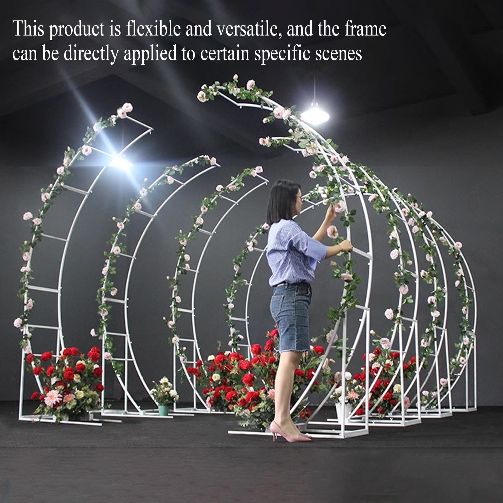 Soporte de arco de boda para fondo de ceremonia, decoración de fondo de fotos resistente y estable para fiestas y despedidas de soltera