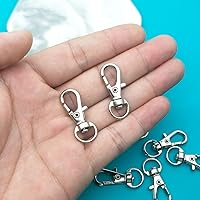 Vista 5 de 100Pcs Swivel Snap Hook,Stainless Steel Key Chain Clip Hooks Swivel Lanyard Snap Hook Keychain Hooks for Keychain Lanyard,Jewelry,DIY Crafts Supplies