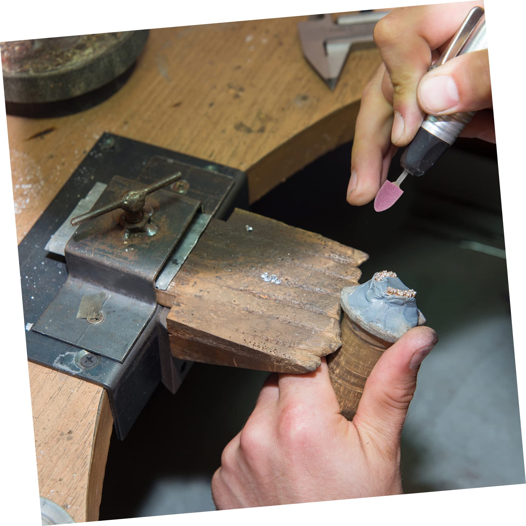 MUSISALY 20pcs Wire Burr Bits Wheel Rotary Tool Bits for Polishing Sanding Grinding Stone Carving Tools