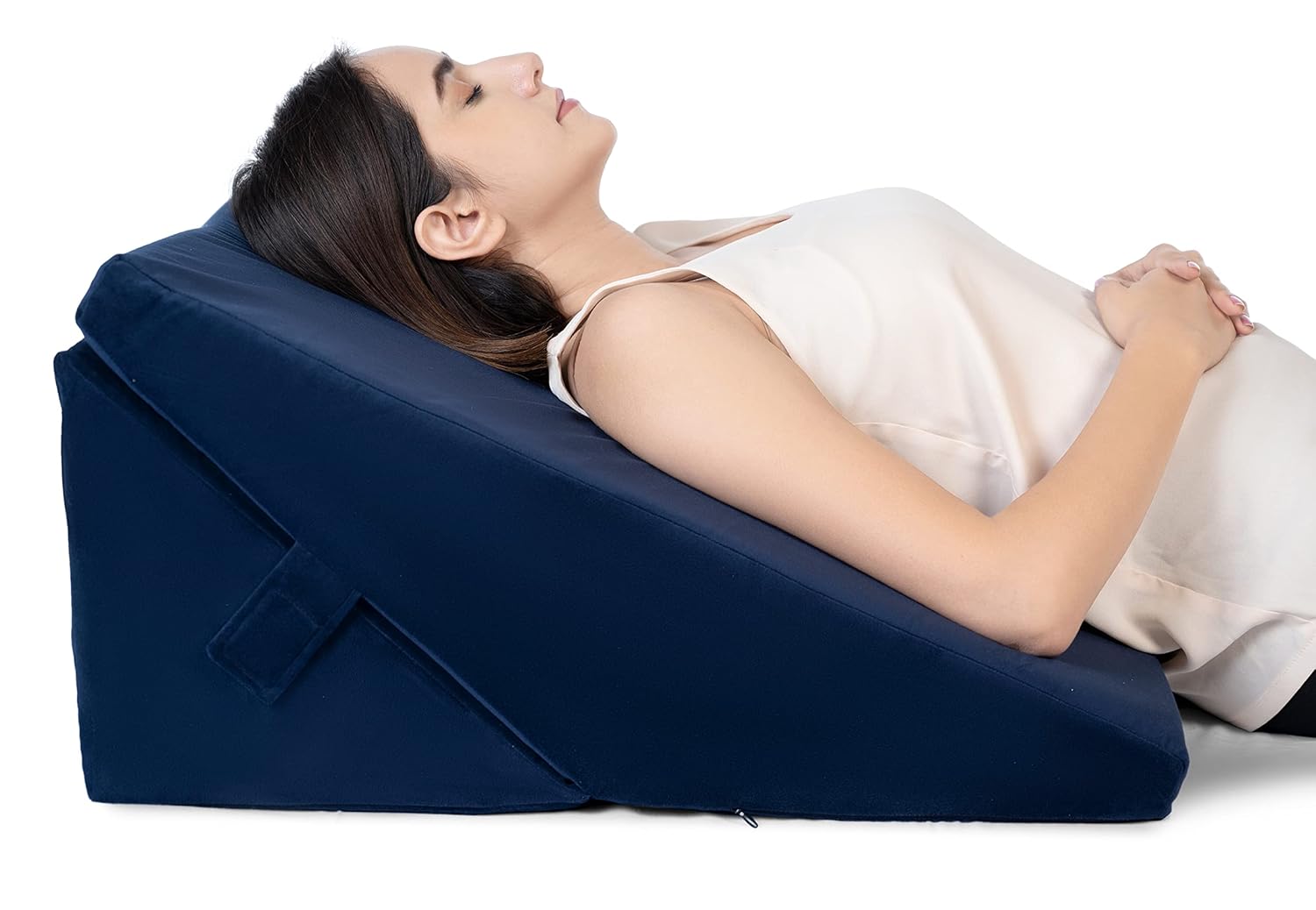 FOVERA Wedge Pillow for Back Support, Adjustable Memory Foam Bed Wedge