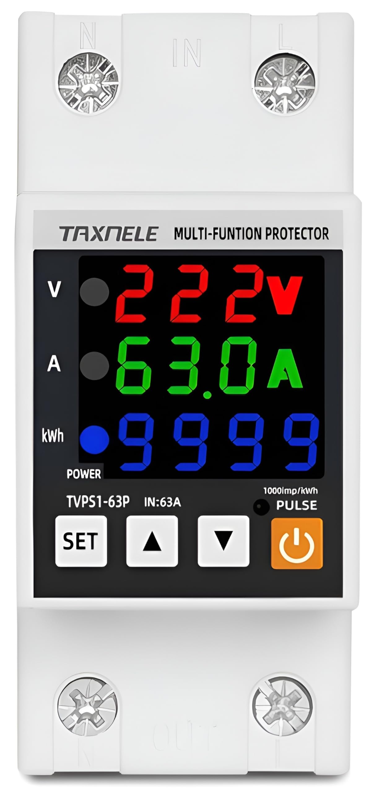XPR3SS 8in1 Parameter Display 40A WIFI Smart Switch Circuit Breaker Energy Meter KWh Power Metering Timer Relay Remote Control Over Voltage Under Voltage Over Current Surge Protector