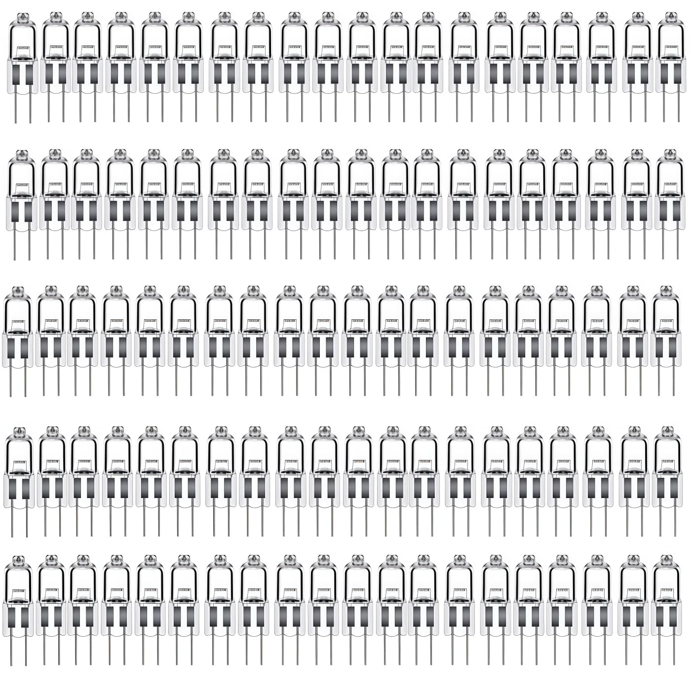 GY6.35 Halogen Bulbs 12v 24v 220v 110v 20w 30w 50w 70w 100w 150w 200w 3000k Warm Light,g6.35 Halogen Lamp Suitable for Chandelier Projector Pin Shadowless Bulbs 100pcs(/220V-50W)