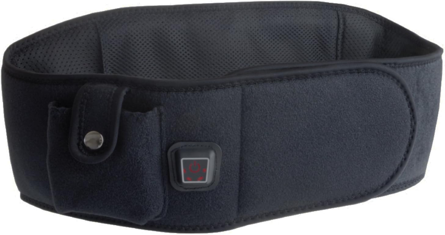 Universal Heated belt, Included a 3000mAh Rechargeable Battery Black (Large)