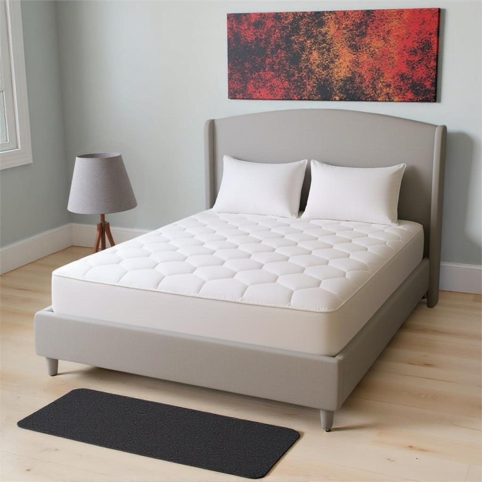 Plush Palace Extra Deep 30cm Quilted Mattress Protector Double Bed, Hypoallergenic & Breat...