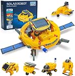 STEM Education Solar Robots Toys for Kids Age 8+, 6-in-1 DIY Space Toys Science Kit, 120 Pcs Building Experiment Robotics Set Birthday Gifts for Boys & Girls