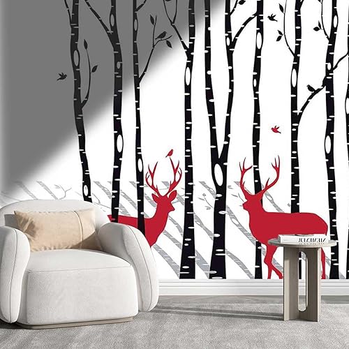 Papel De Paredes Decorativo Antlers Headboard Sticker Wall Decor Wall Decor Renter-Friendly (W) 48" X(H) 40"