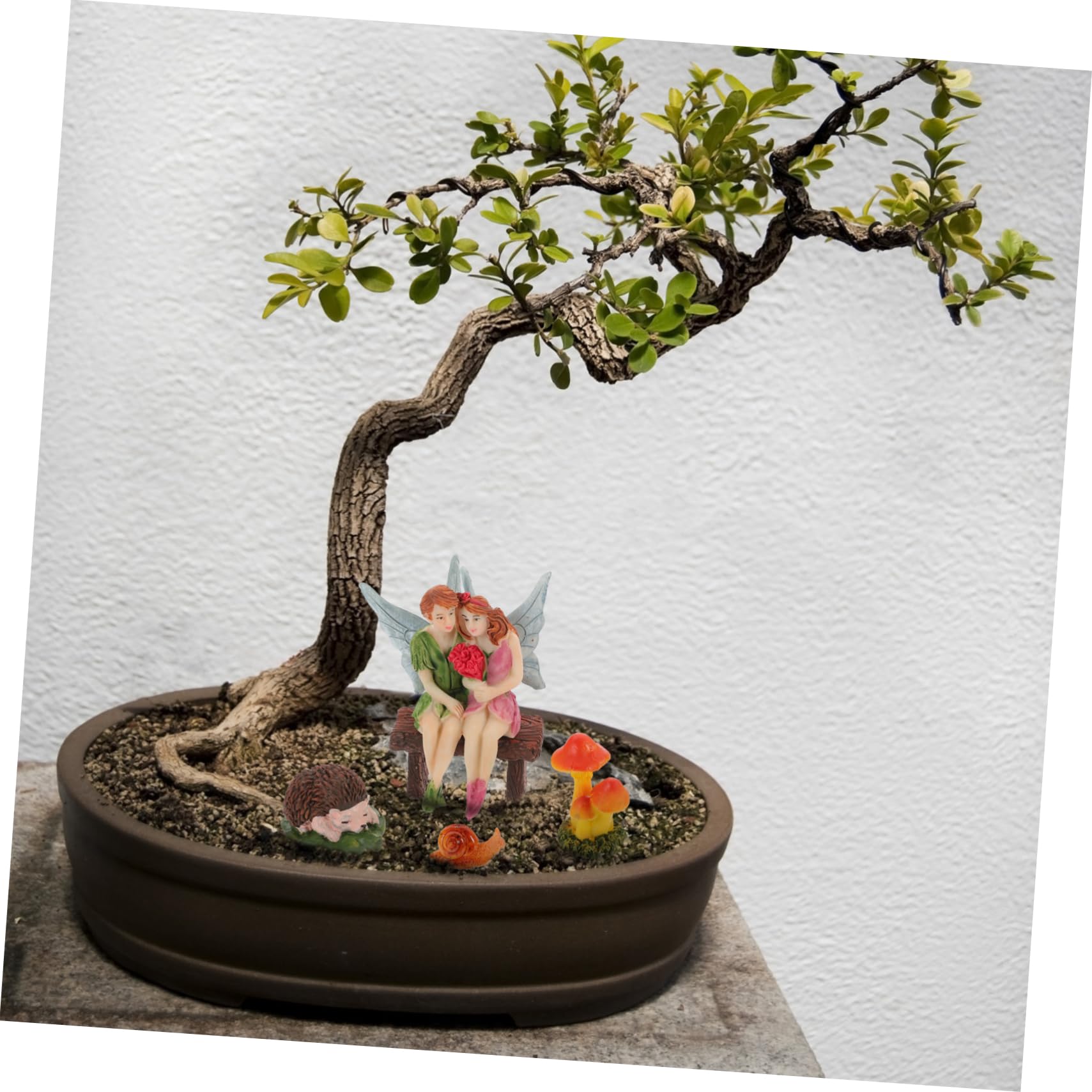 ifundom 4 Sätze Garten Deko Teiliges Widerstandsfähigem Harz Kleine Feenfiguren und Ornament für Miniaturgarten Lebendige Dekoration für Drinnen und Draußen