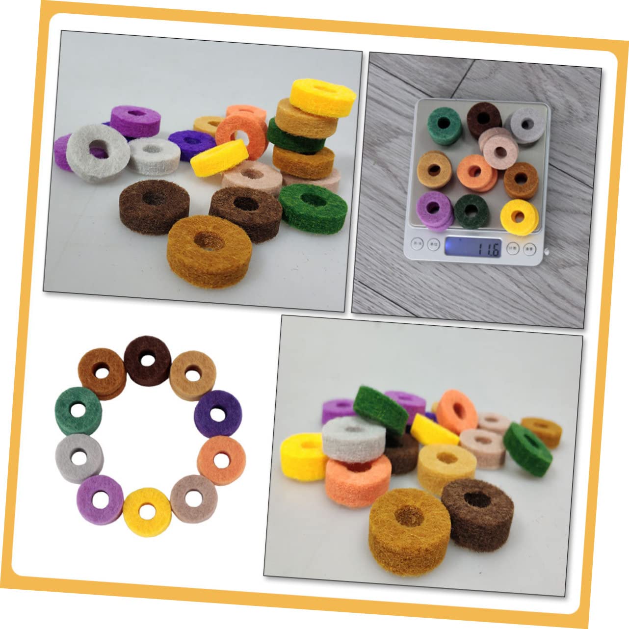 VANZACK 20pcs Cymbal Pads Durable Felt Rings for Drum Kit Protective Cymbal Accessories Standard for Drum Convenient and Practical Instrument Essentials Random Color