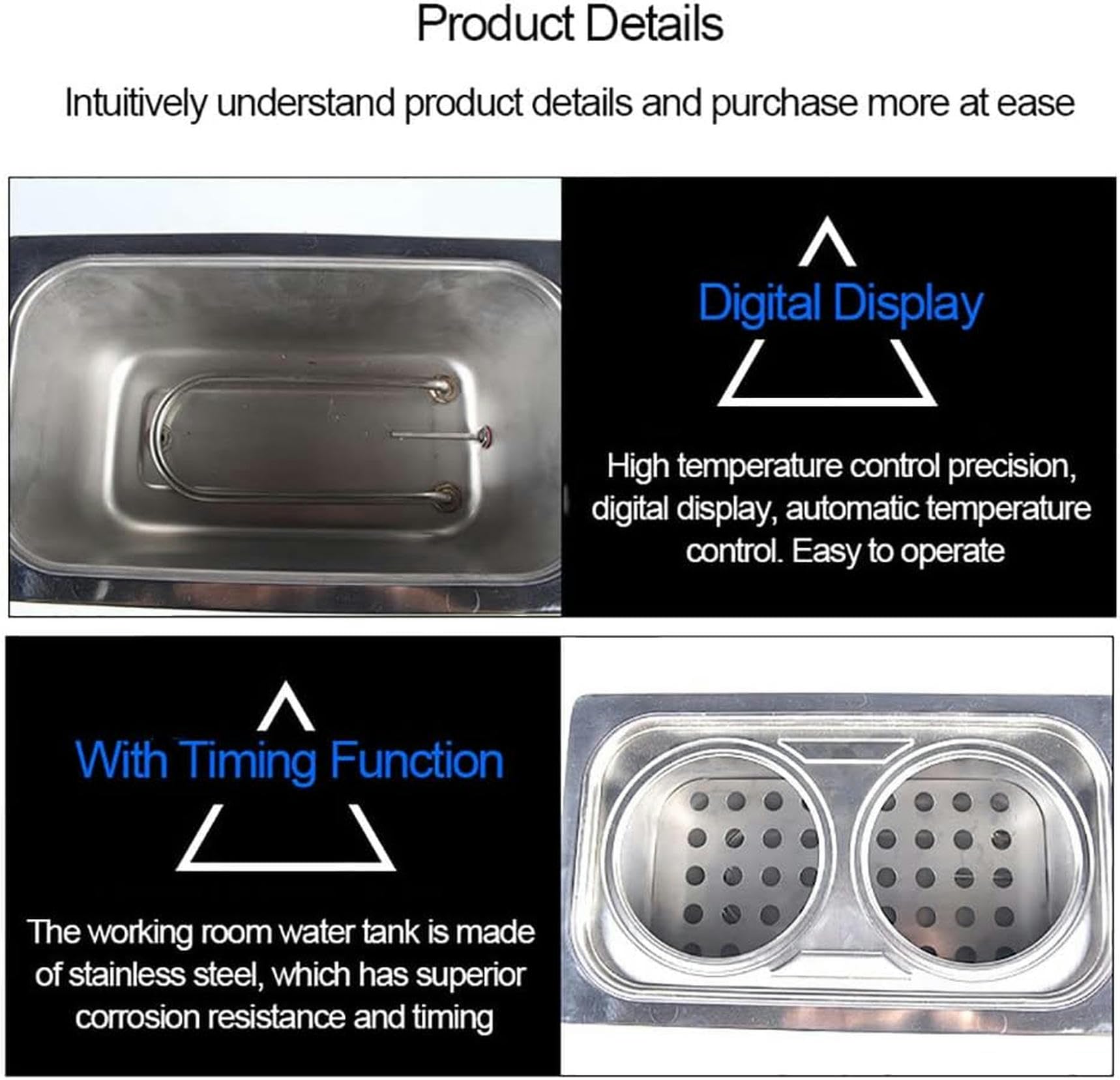 Baño María Termostático Digital, Baño María Poroso De Laboratorio con Control De Temperatura De Alta Precisión, 600W~ 1200W, RT A 100°C, Incrementos De 0,1°C, con Aberturas Seleccionables Y Función