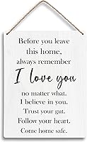 FUGWN 'Before You Leave This Home' Inspirational Wood Sign - 8x10 I Love You Wall Decor for Entryway, Home, Office