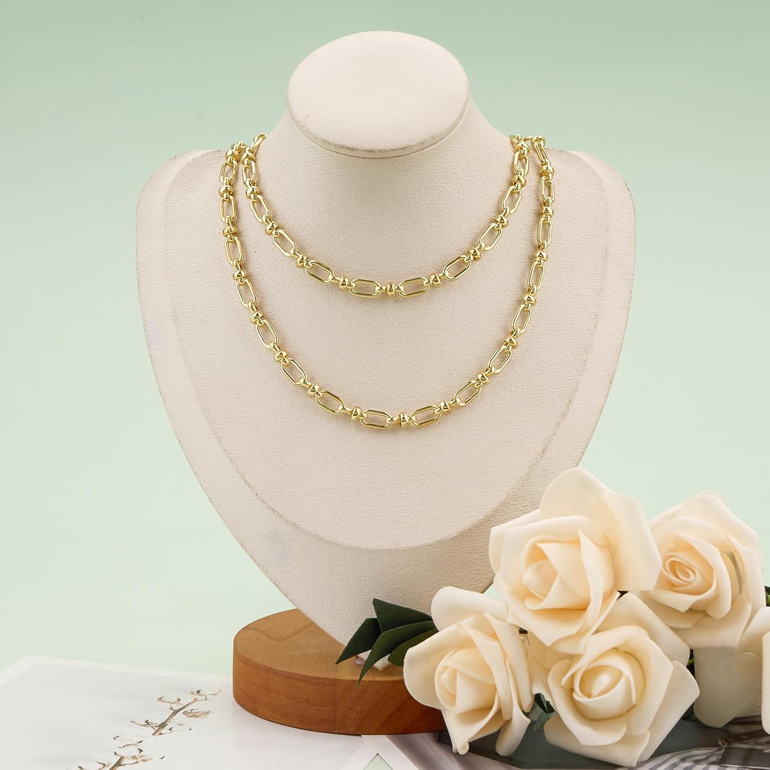 KYUNHOO 5 Meters Light Gold Craft Jewelry Findings Iron Paperclip Chains for Jewelry Making Bulk Gold Chain Spool for Women DIY Necklace Bracelelt Crafts - Image 7