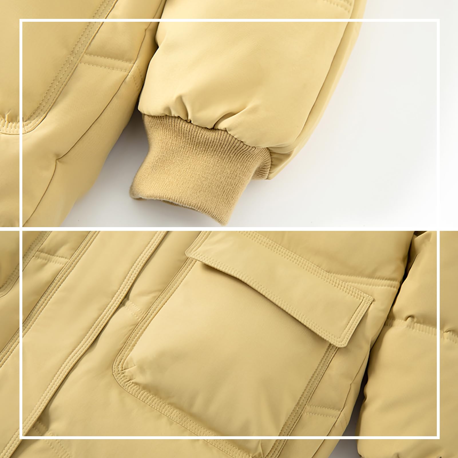 Cappotto Bambina con Cappuccio Giubbotto Tranpuntato Ragazza Giacca Piumino Caldo per Inverno