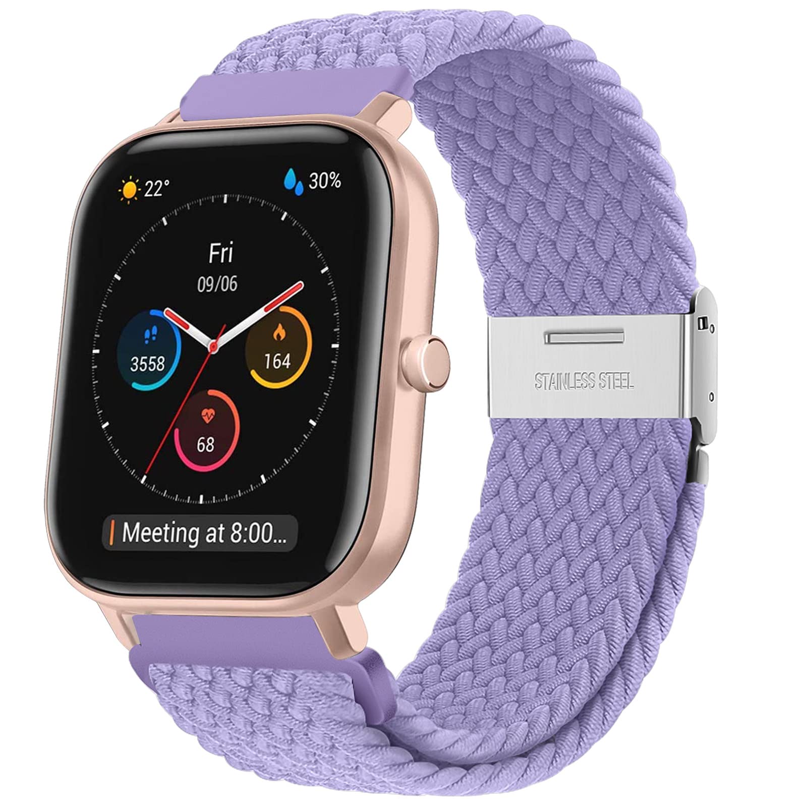 Cinturino per Amazfit Active, 20mm Sport Nylon Ricambio Elastica Cinturini per Amazfit GTS, GTS 4 Mini, GTS 4, GTS 3, GTS 2, GTS 2 Mini, GTR Mini, Amazfit Bip, Bip U, Bip U Pro, Bip 3, Bip 3 Pro