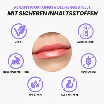 Wonderskin Lip Rehab Serum Oil - Tinted Lip Oil for Women Hydrating Moisturizing and Non-Sticky Bright Red Tint Serum for Dry Lips (Flirt)
